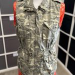 Charlotte Russe  Y2K Camo Camouflage Utility Drawstring Vest Photo 1