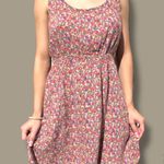 Rue 21 Floral Sleeveless Babydoll Dress Brown Tan Pink Purple M Photo 0