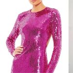 Mac Duggal 10891 Womens Pink SEQUINED LONG SLEEVE HIGH NECK OPEN BACK GOWN Photo 3