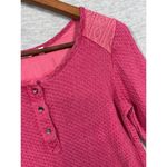 Soft Surroundings  Pink Palmer Boho‎ Floral Embroidery Thermal Top Size S Photo 2