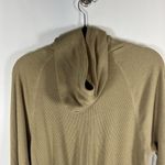 Aritzia  Tna Long Sleeve Waffle Knit Thermal‎ Tan Hooded Shirt Women's Small Photo 7