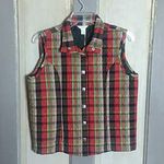Christopher & Banks  Quilted Plaid Vest Photo 0