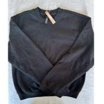 SKIMS  Cotton Fleece Classic Crewneck in Onyx, Size Medium Photo 6