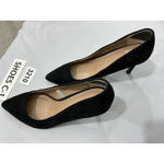 A New Day Womans  Size 7.5 Black Slip On Pointed Toe Stiletto Pumps Photo 2