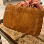 Vintage snakeskin mustard colour clutch Yellow Photo 1
