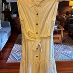 Calvin Klein  tiered shirt dress in ivory sz 14 Photo 0