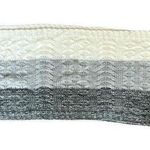 New New York & Co Cable Knit Gray/Ivory Infinity Scarf Gray Photo 0