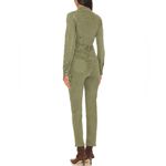 Paige Womens Jolie Cargo Jumpsuit Puff Sleeves In Vintage Ivy Green Photo 1