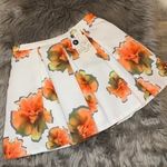 Hesperus NWT  floral pleated full mini skirt back hidden zipper lined pockets! M Photo 1