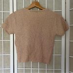 Accomplice Vintage knit crop top size medium oatmeal beige round neck Photo 1