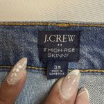 JCrew 10" High Rise Skinny Jeans Allday Stretch Womens Denim Distressed Size 35 Blue Photo 5