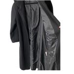 VINTAGE JULIA KLEIN Wool Hooded Longline Pea Coat Black Size 12 Photo 5