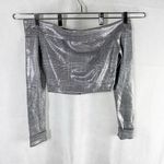 Koral  Restrain Lux Off Shoulder Long Sleeve Crop Top Size Small Lavish Photo 2