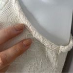 Free People White Mini Dress Womens 2 Bridal Wedding Spring Lace Honeymoon Date Photo 10