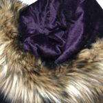 Gallery New York Women Quilted Faux Fur Hood Parka Coat Plum Purple 1X Photo 9