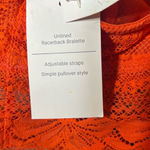 Auden Bralette Womens XS Orange High Apex Adjustable Unlined Lace Racerback NEW Photo 4