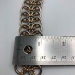 Vintage Multi Link Circle Chain Bracelet Gold Antique Gold Costume Photo 5