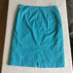Talbots Star Eyelet Pencil Skirt Turquoise - Sz 8 Photo 6