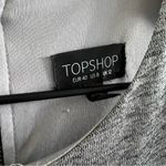 Top Shop Gray Silver Back Zip Dress US 8 Photo 2