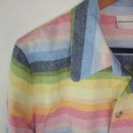Alfred Dunner L Linen Hombre Rainbow Shacket Top Pink Size L Photo 3