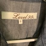 Level 99 Sleeveless Shirt Dress Dark Chambray Blue S Photo 7