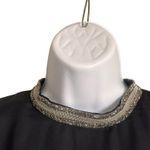 ZARA EUC  Flowy Layered top with Jewel Collar in Black - Size Large Photo 4