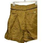 Scotch & Soda High Rise Short Belted Waist Side Pocket Linen Blend Brown XS NWOT Photo 5