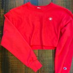 Champion Red Cropped  Sweatshirt Photo 1