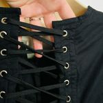 Corset Story Solid Black Lace Back Dress Goth Long Sleeve Womens 20" Size undefined Photo 1