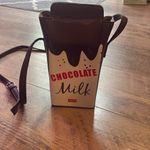 Chocolate Milk Carton Crossbody Purse/Bucket Bag White Photo 1