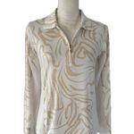 SanSoleil EUC Ladies SolCool Print Zip Collared Golf Sun Shirt. MSRP $104 Photo 0