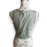 Zobha New ZLT3643T Oil Green Knot Front Long Line Crop Tank Top Large NWT Photo 2