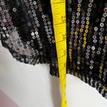 Xhilaration Black Sequin Mesh Tank Top, Y2K Indie‎ Sleaze Party Clubwear 2000s Glam Large Photo 2