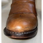 Freebird Sandi Size 6 Brown Leather Distressed Strappy Zip Heel‎ Bootie Western Photo 4