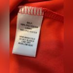 LULU’s Social Philosophy Coral Red Print Halter Tie Back Dress size Large Orange Photo 5