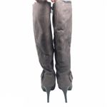 Worthington Gray Faux Suede Knee Length Heel Boots Size 9 Photo 3