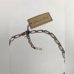 Allison Reed Statement Floral Necklace Antique Gold Tone Clear Rhinestones 13ā Brown Photo 1