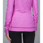 Lululemon Think Fast Long Sleeve Heathered Ultra Violet Pink Purple Ruched Top 8 Photo 2