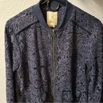 Anthropologie  Elevenses Miranda Lace Bomber Jacket SMALL Photo 3