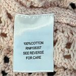 DH tennis pullover sweater, pointelle knit, baby pink w. white cableknit detail Photo 9