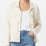 Loft  Cream Button Front Collared Sweater Knit Jacket Cardigan XL Photo 0