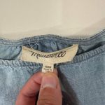 Madewell Convertible Cold Shoulder Chambray Blouse Women's XXS Blue Denim Preppy Photo 4