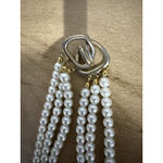 Pearls Necklace Triple Strand Pink Beads Clasp‎ Photo 2