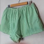 Lisa Says Gah  XL Green Striped Shorts Photo 5