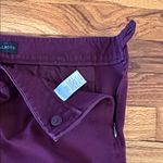 Talbots 🌺  Burgundy Flat Front Cropped Ankle Pants Sz 10P Photo 5