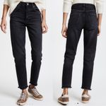 AGOLDE  Jamie Straight Jeans In Void‎ Black Raw Hem Size 27 Photo 1