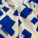 Pink Owl  Women’s Ivory & Blue Size Medium Dress Sleeveless Fit‎ & Flare Photo 3