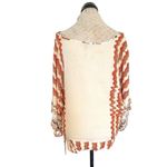 Unique spectrum Blouse Kimono Sleeve Side Tie Boho Southwestern Tribal Sz Large Photo 1
