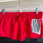 No Boundaries Stars Stripes American Cotton Shorts Red Knit Womens Small Comfy Knit Photo 4