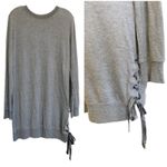 Cloth & Stone Gray Sweatshirt Tunic Mini Dress Lace Up Side NWT M Photo 1
